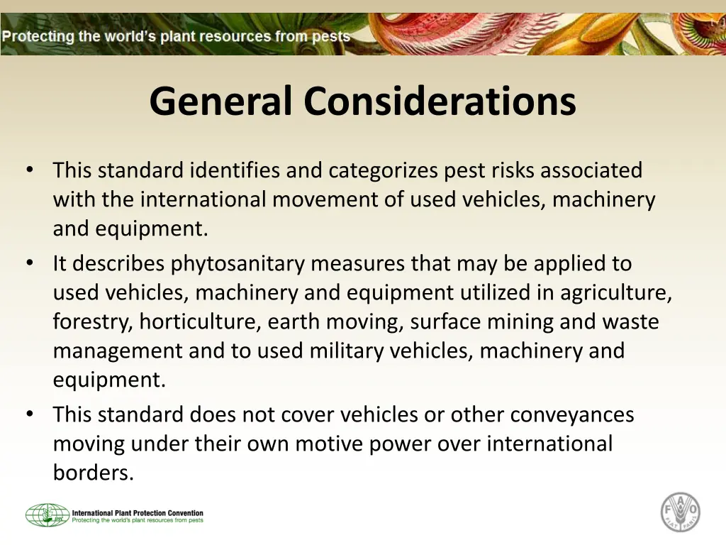 general considerations