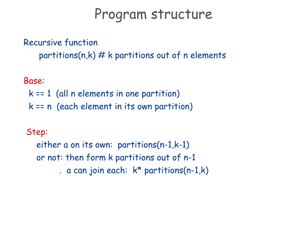 program structure