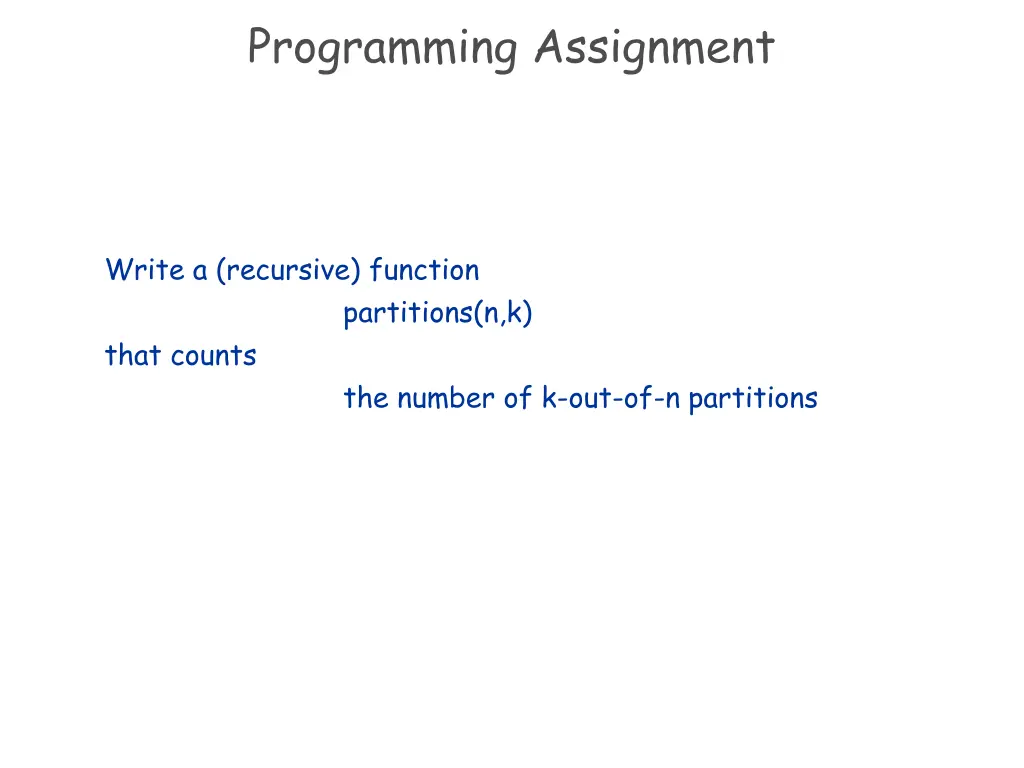 programming assignment 1