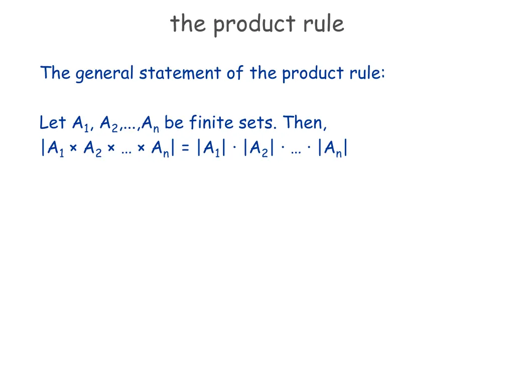 the product rule