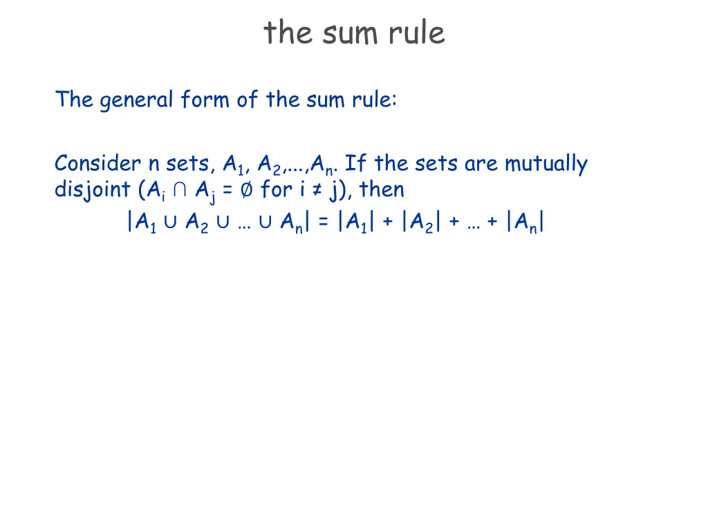 the sum rule 1