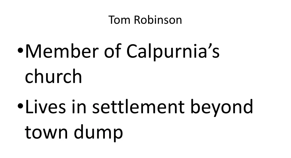 tom robinson