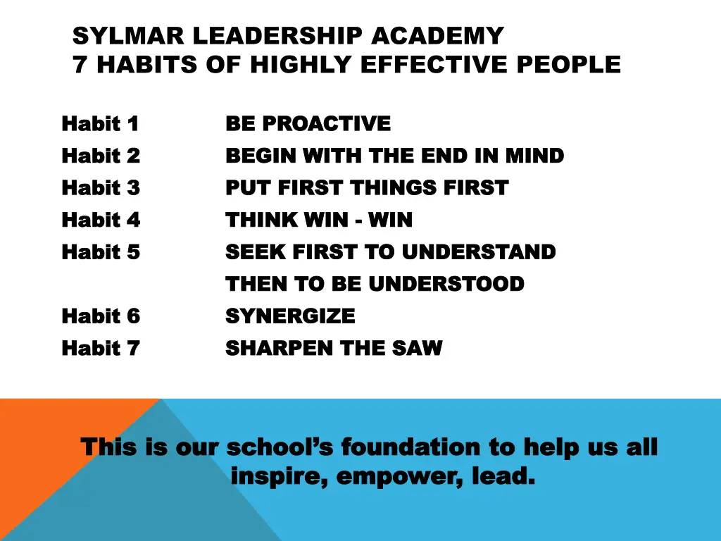 sylmar leadership academy 7 habits of highly