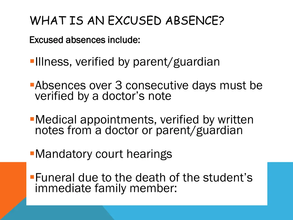 what is an excused absence