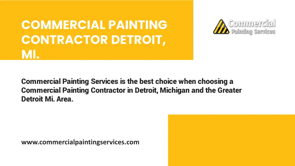 commercial painting contractor detroit mi