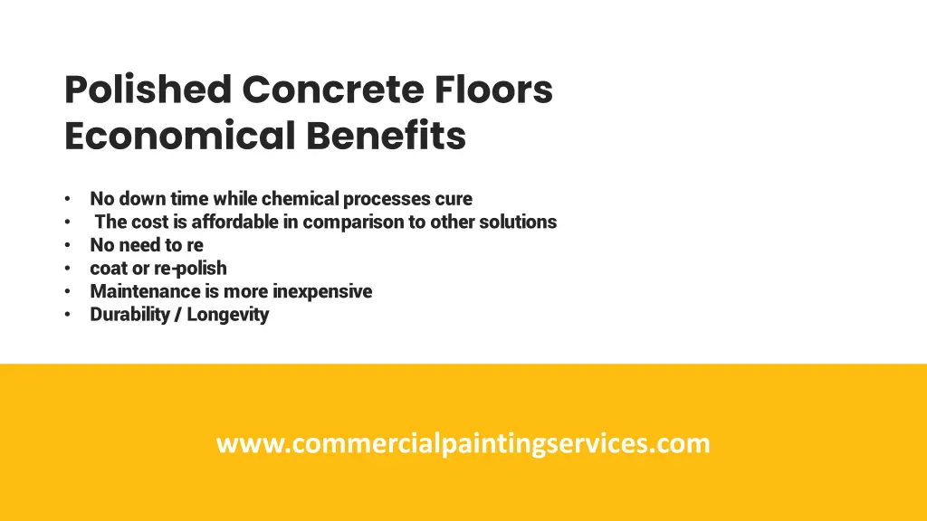 polished concrete floors economical benefits