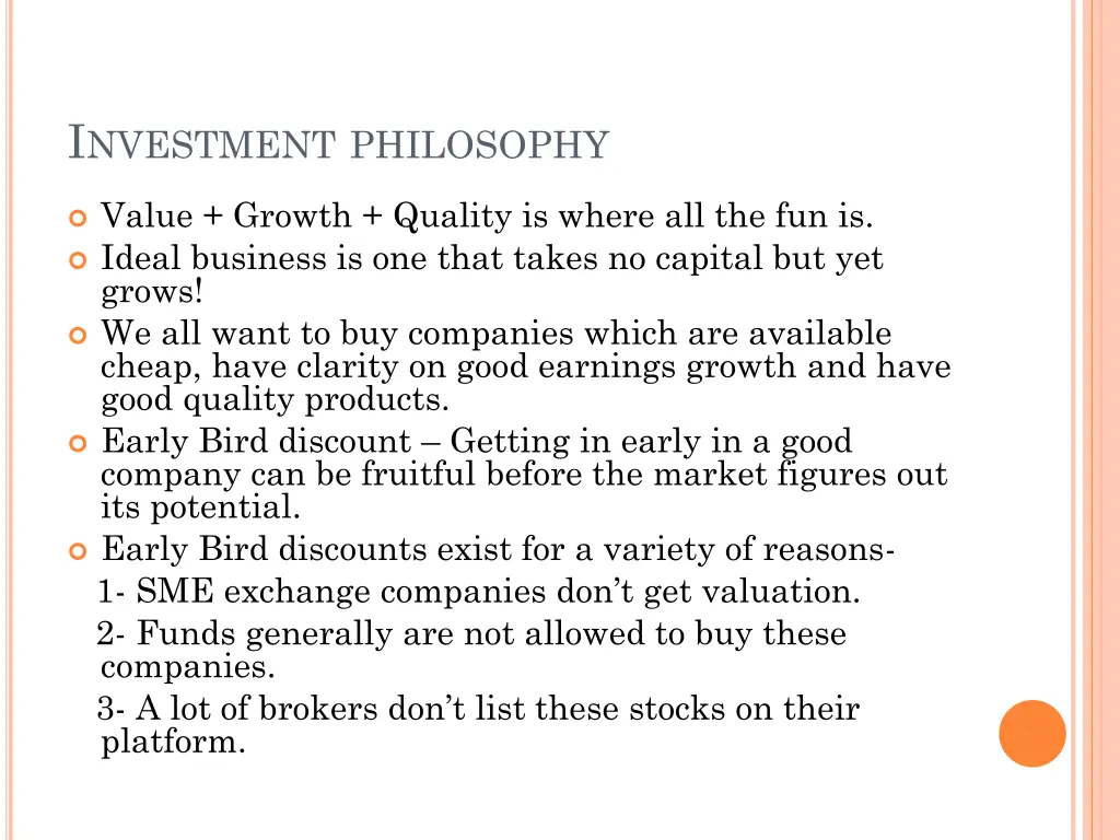 i nvestment philosophy