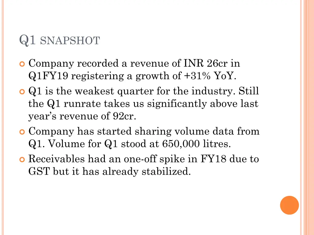 q1 snapshot