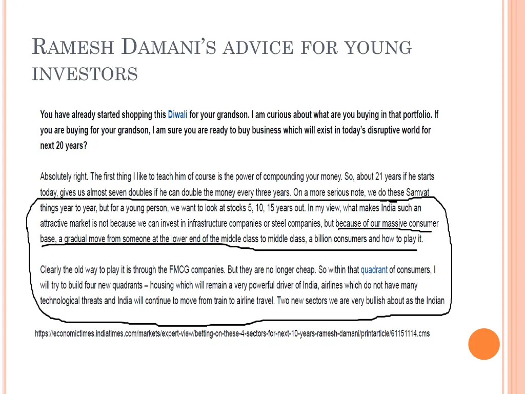 r amesh d amani s advice for young investors