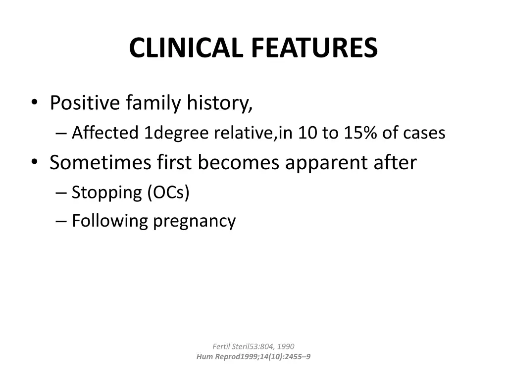 clinical features 2