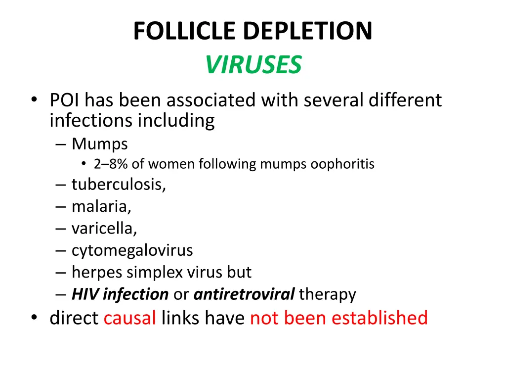 follicle depletion viruses poi has been