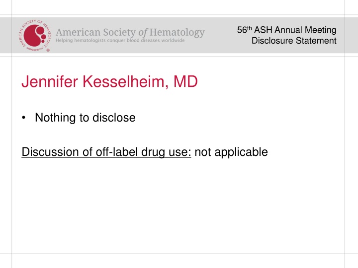 56 th ash annual meeting disclosure statement