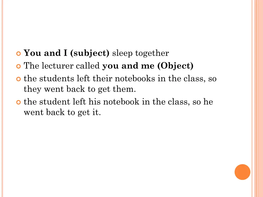 you and i subject sleep together the lecturer