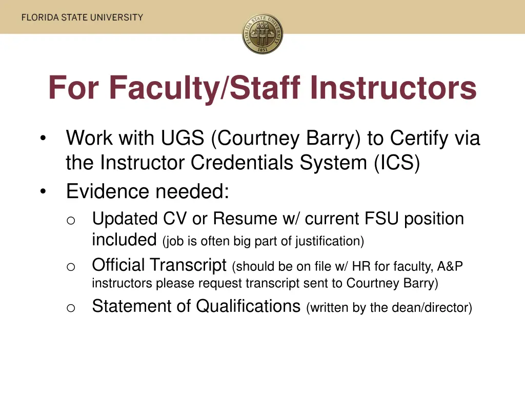 for faculty staff instructors