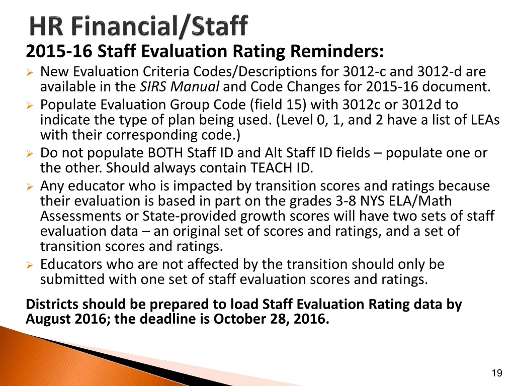 2015 16 staff evaluation rating reminders