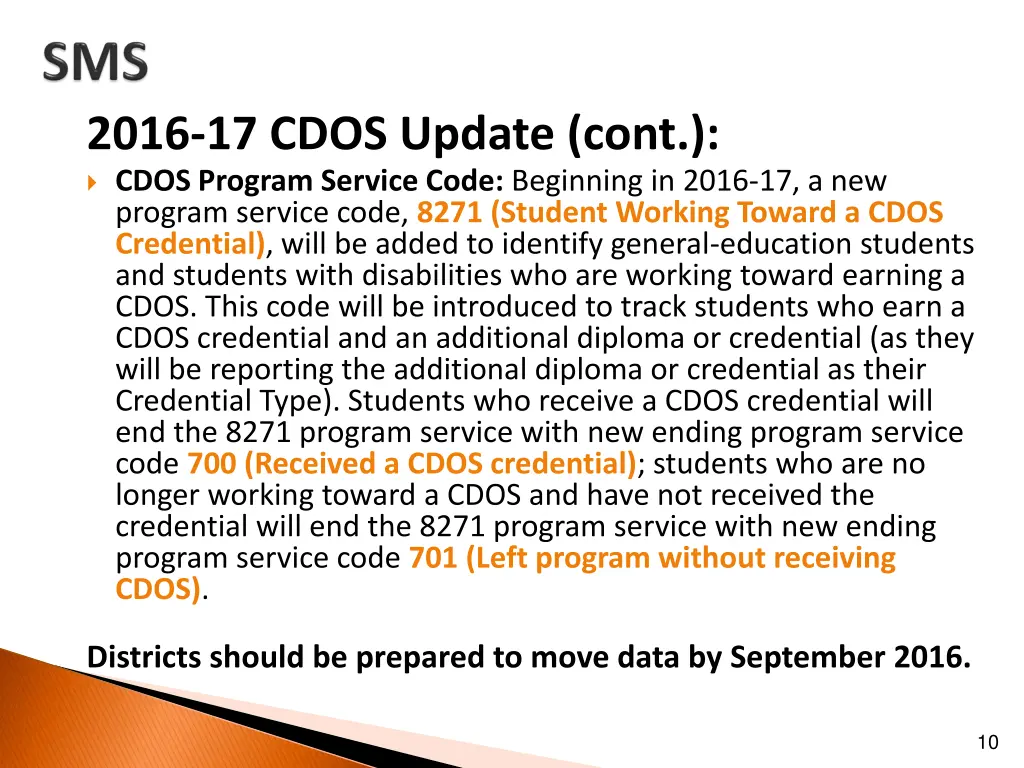 2016 17 cdos update cont cdos program service