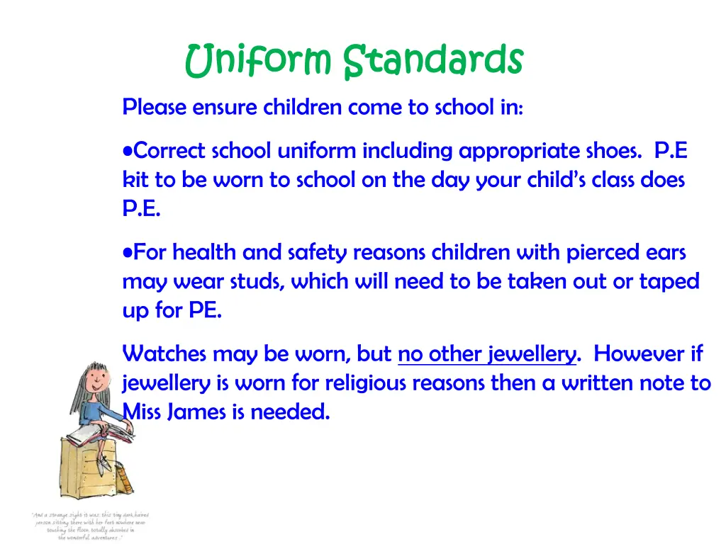 uniform standards uniform standards please ensure