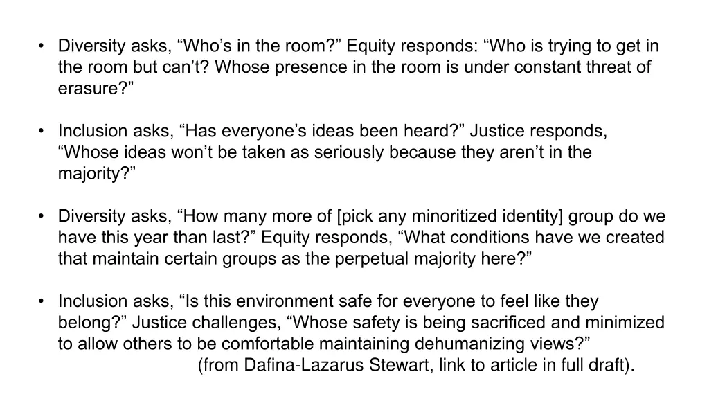 diversity asks who s in the room equity responds