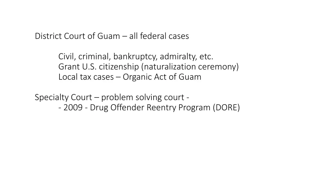 district court of guam all federal cases