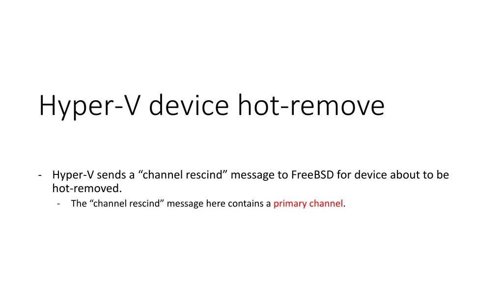 hyper v device hot remove