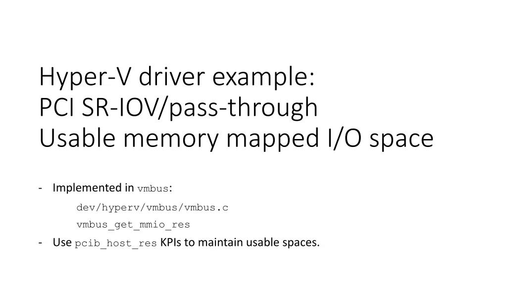 hyper v driver example pci sr iov pass through 3