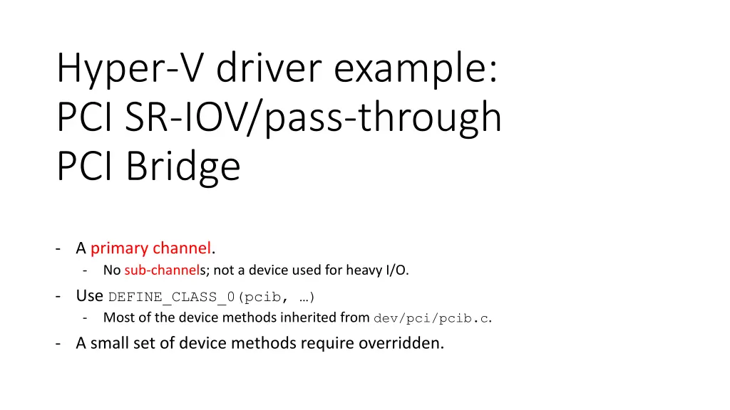 hyper v driver example pci sr iov pass through 4