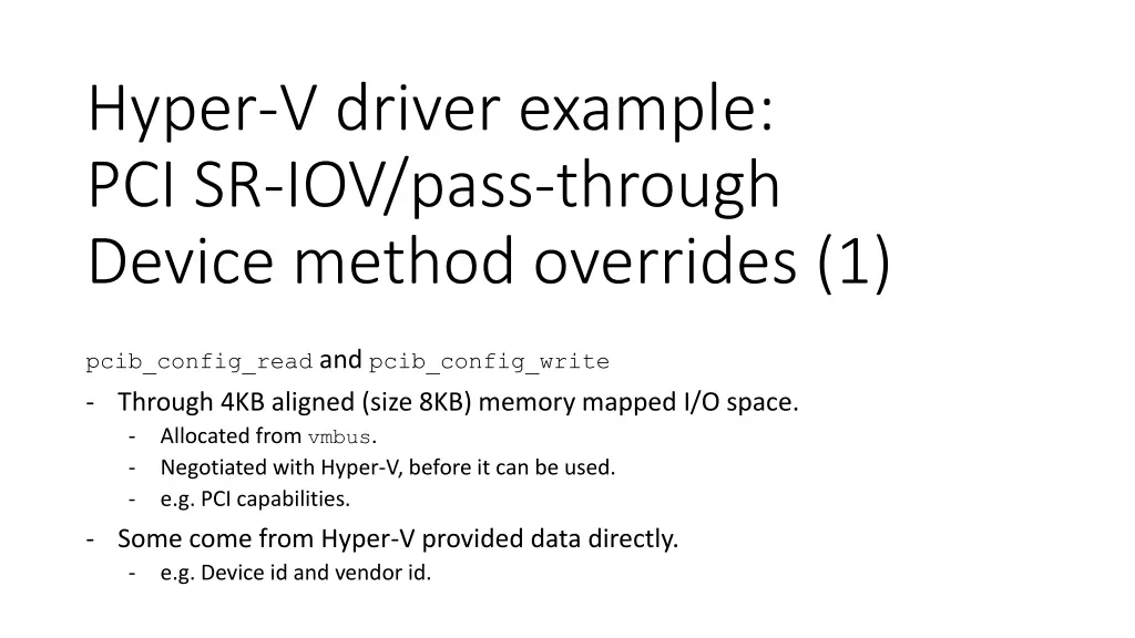 hyper v driver example pci sr iov pass through 5