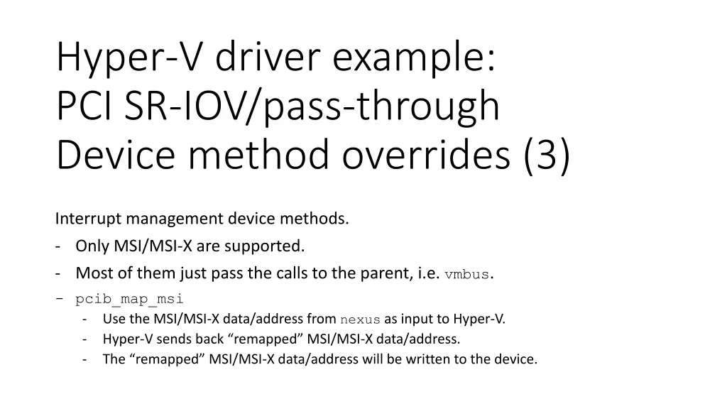 hyper v driver example pci sr iov pass through 7