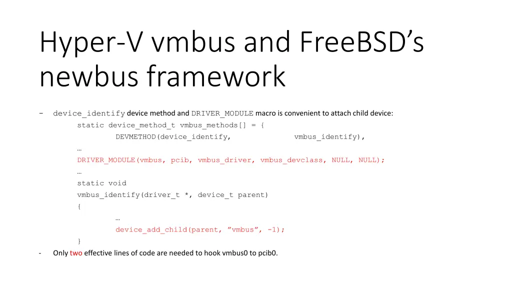 hyper v vmbus and freebsd s newbus framework