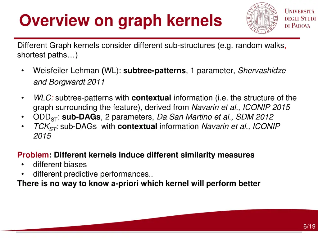 overview on graph kernels