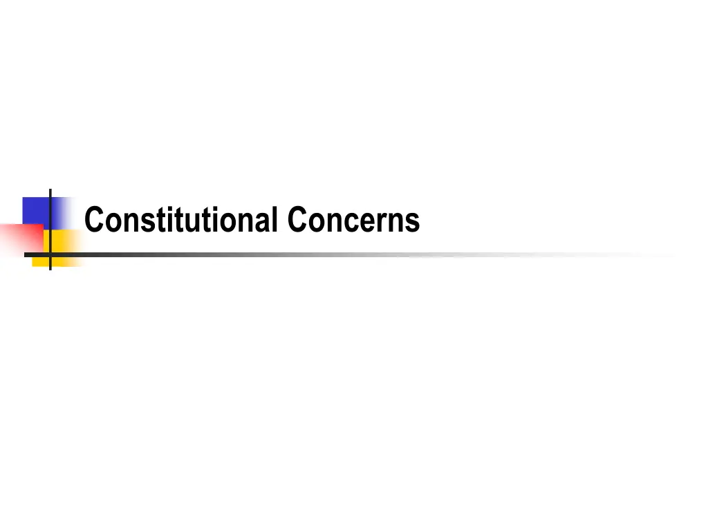 constitutional concerns