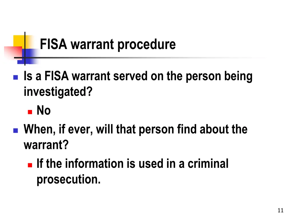 fisa warrant procedure