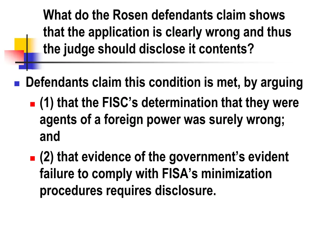 what do the rosen defendants claim shows that