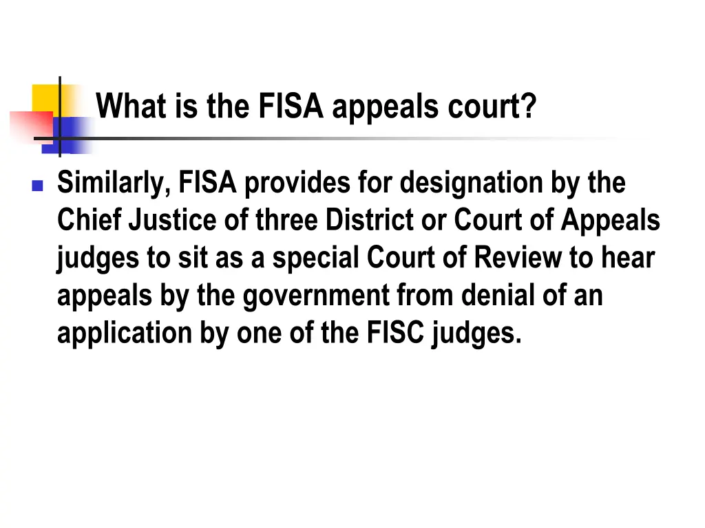 what is the fisa appeals court