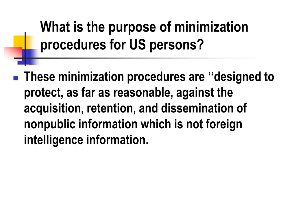 what is the purpose of minimization procedures