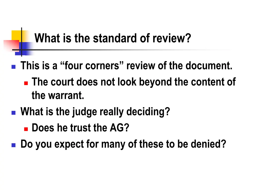 what is the standard of review