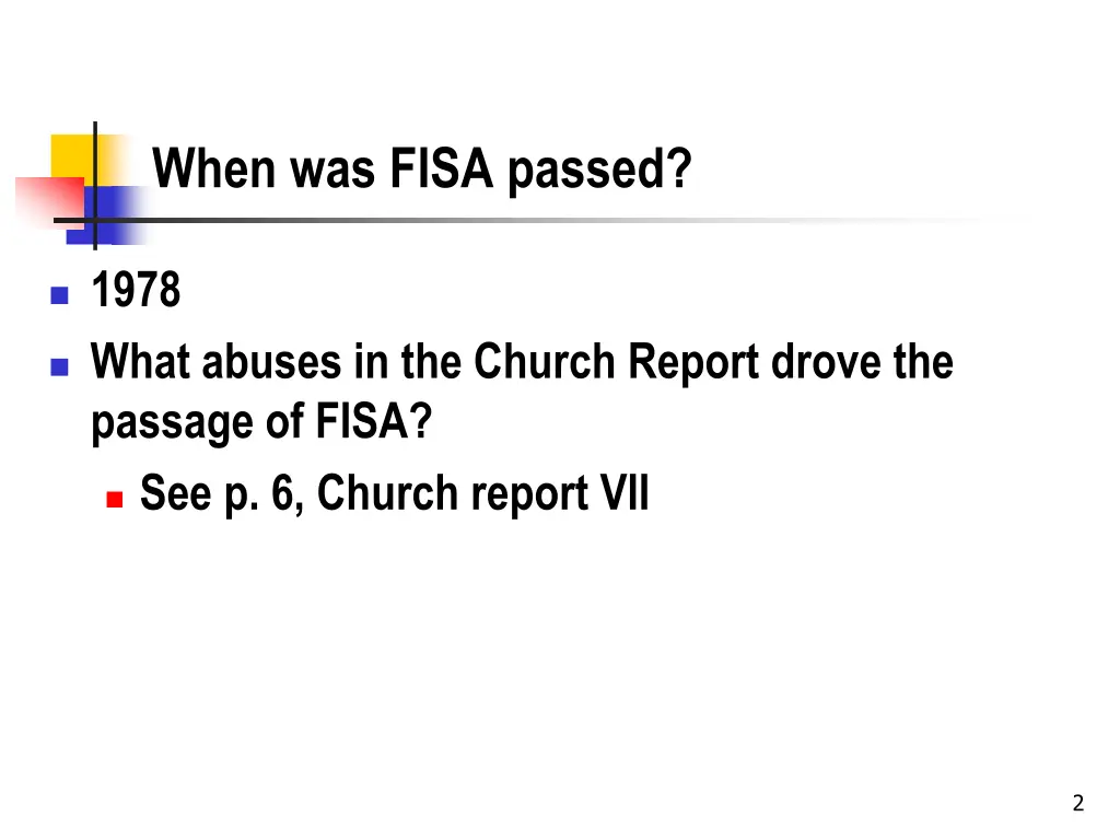 when was fisa passed