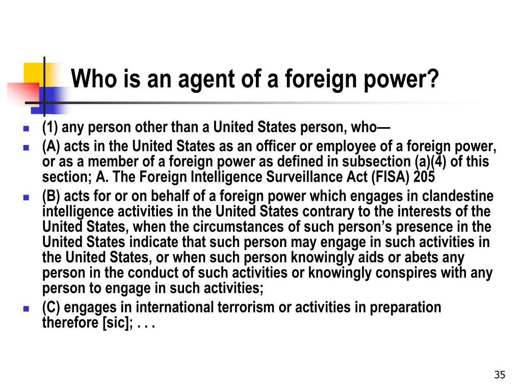 who is an agent of a foreign power