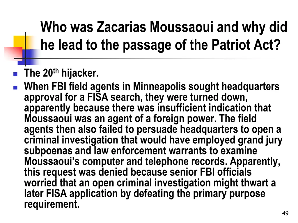 who was zacarias moussaoui and why did he lead