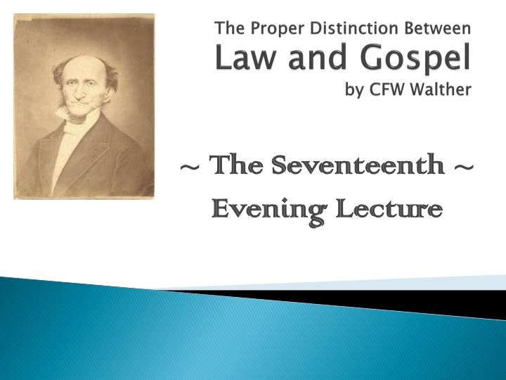 the seventeenth the seventeenth evening lecture