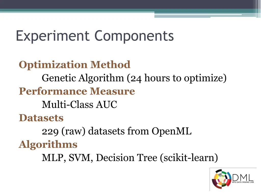 experiment components