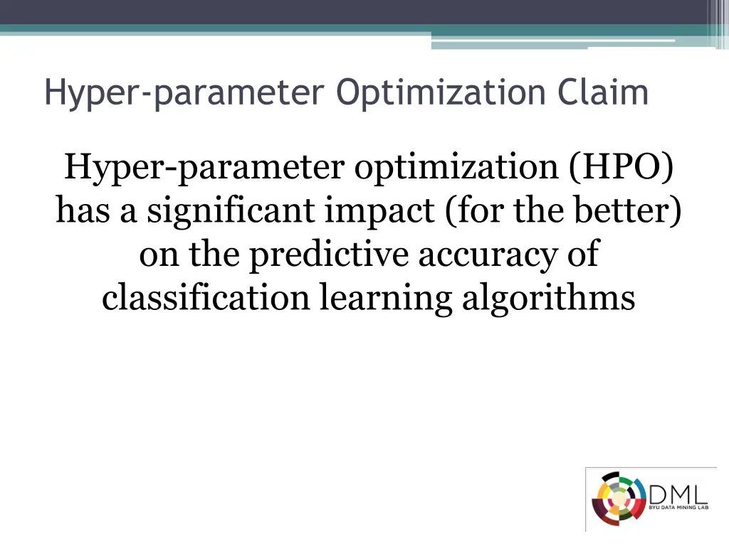 hyper parameter optimization claim