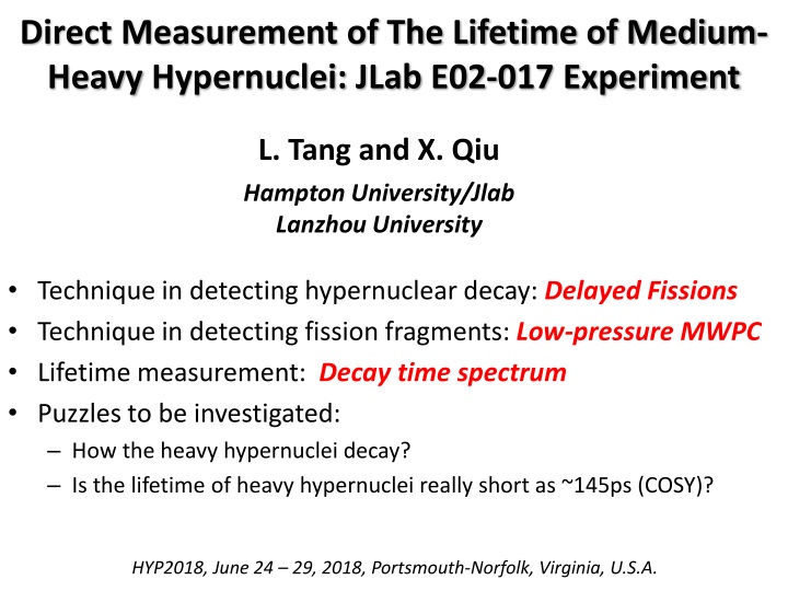 direct measurement of the lifetime of medium