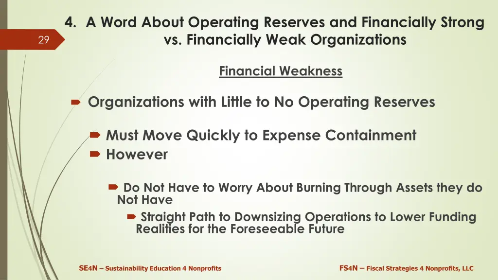 4 a word about operating reserves and financially 5