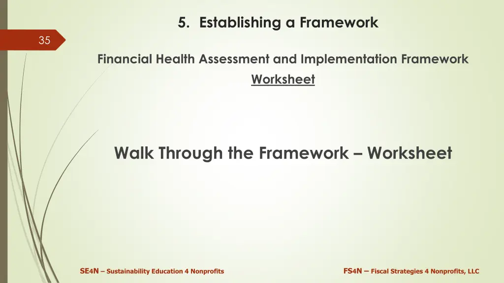 5 establishing a framework 4