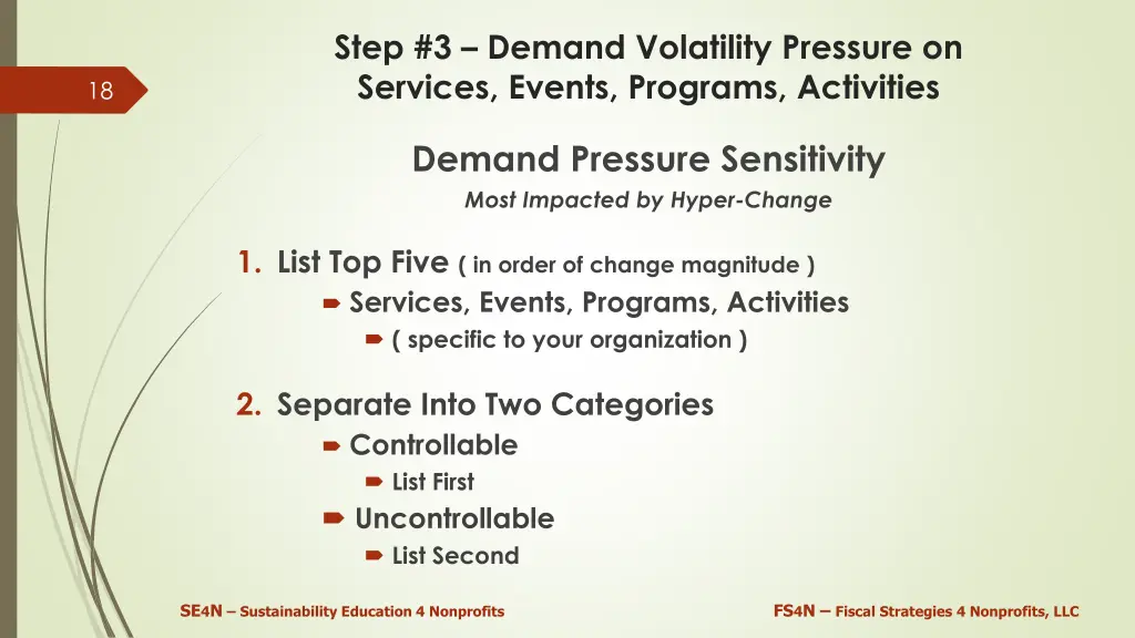 step 3 demand volatility pressure on services