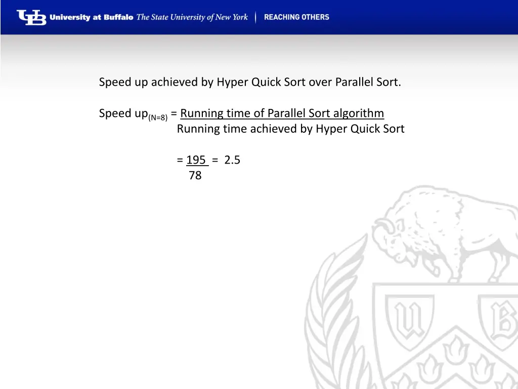 speed up achieved by hyper quick sort over