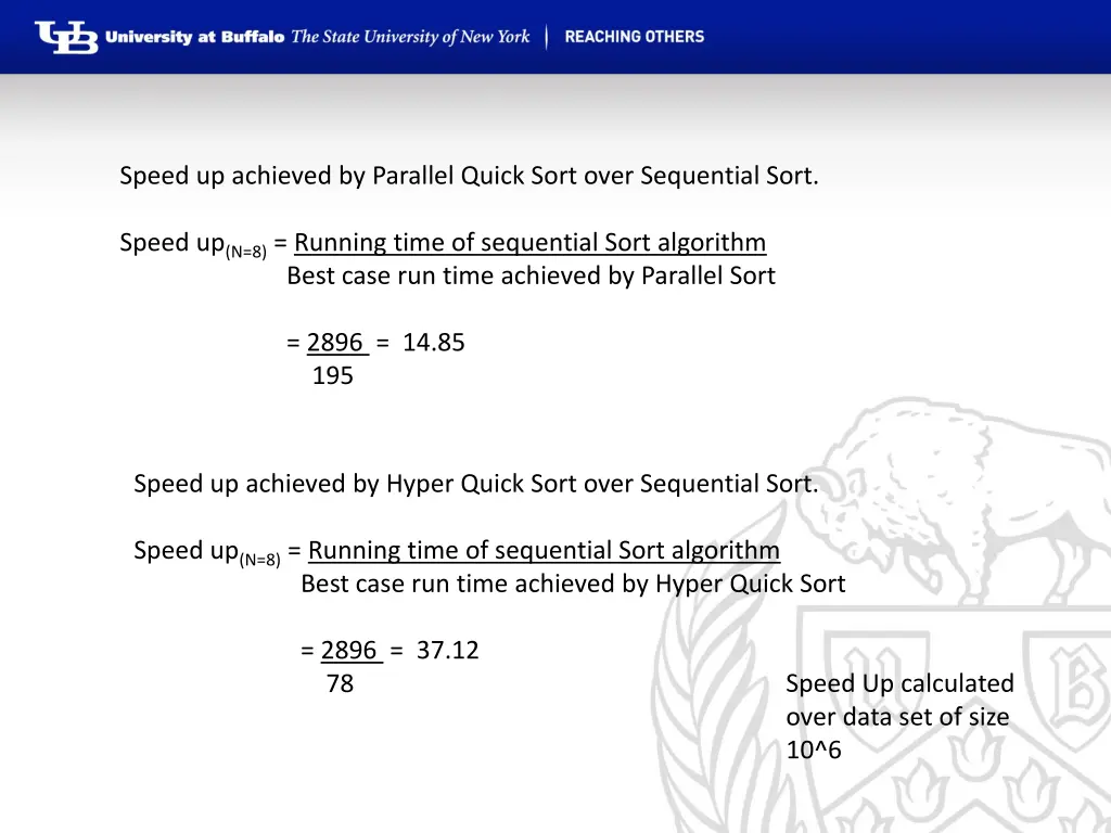 speed up achieved by parallel quick sort over