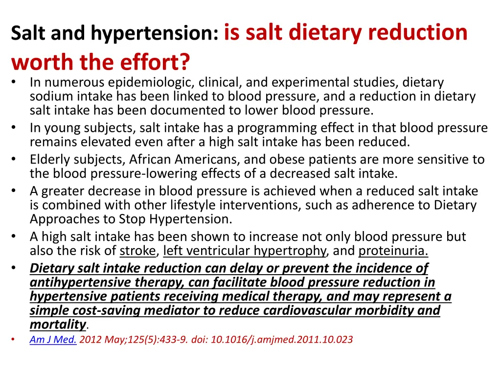 salt and hypertension is salt dietary reduction