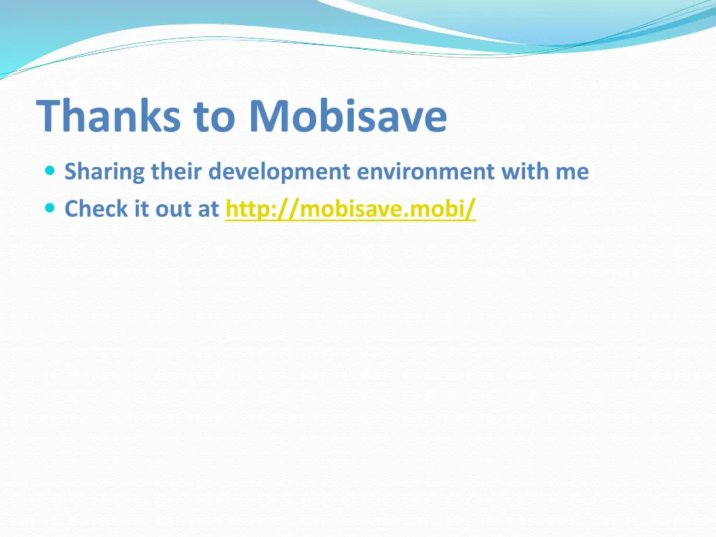 thanks to mobisave